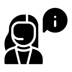 customer service glyph icon