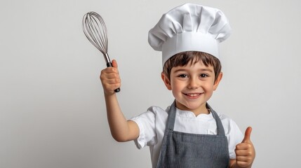 Fototapeta premium Young Chef with Whisk