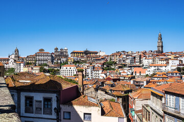 Picturesque, colorful view at old town of Porto in Portugal