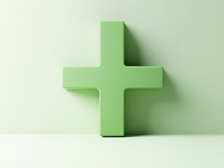 Obraz premium Glossy Green Plus Symbo