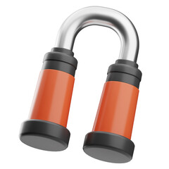 Stylish Handheld Dumbbell with Orange Grips