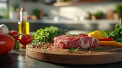 Juicy Steak Ready to Sizzle: A Culinary Delight
