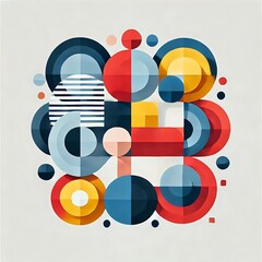 Obraz premium Overlapping Circles and Squares