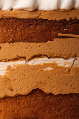 Layers of chocolate and hazelnut Cake