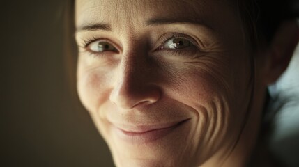 Obraz premium Portrait of a happy woman with a smile