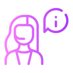 customer service gradient icon