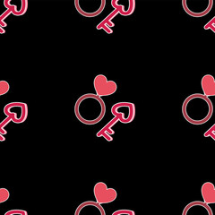 Love, gift, valentine seamless pattern background. Love, gift, valentine illustration. Love, valentine background. Perfect for fabric, textile, wallpaper, decor, print, packaging. 