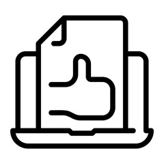 positive review line icon