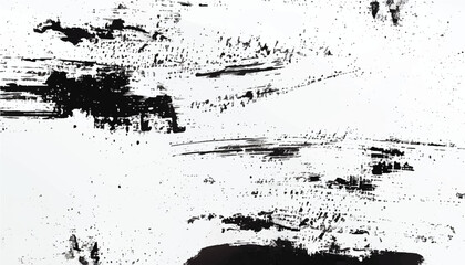 Naklejka premium Black and white Grunge background. Abstract monochrome vector texture. Grunge Texture Vector Isolated on White Background. Background of cracks, scuffs, chips, stains, ink spots, lines. EPS10.