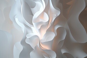 Obraz premium Swirling forms create a dynamic visual experience in soft colors and light