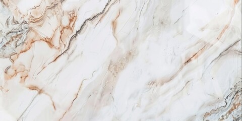Obraz premium Surface of a marble countertop or wall with patterned veins in shades of gray, beige, and red.