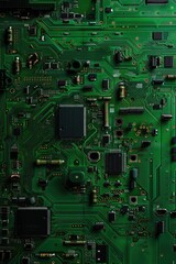 Fototapeta premium Microelectronics with gold and silver connections