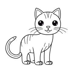 Obraz premium Cute cartoon baby Chartreux kawai illustration