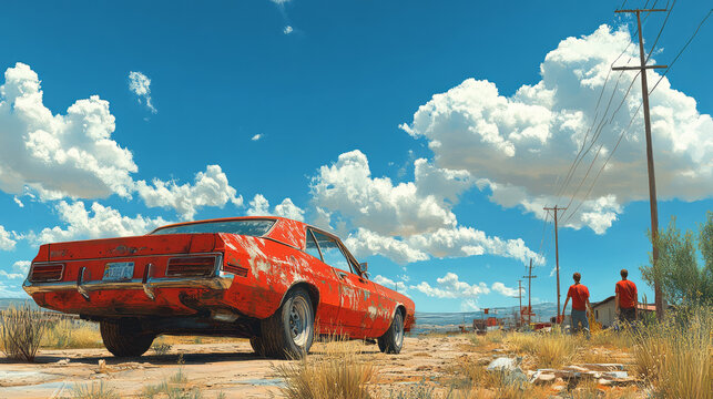 A group of friends on a road trip encounter a series of funny mishaps, including a flat tire and a wrong turn into a quirky town,