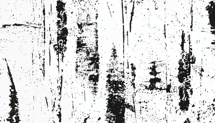 Black and white Grunge background.  Abstract monochrome vector texture. Grunge Texture Vector Isolated on White Background. Background of cracks, scuffs, chips, stains, ink spots, lines. EPS10.