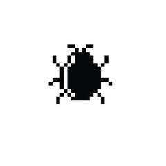 pixel art mobile or computer pc virus vector game 8 bit icon cyber attack sign. Protection, malware icon, antivirus 