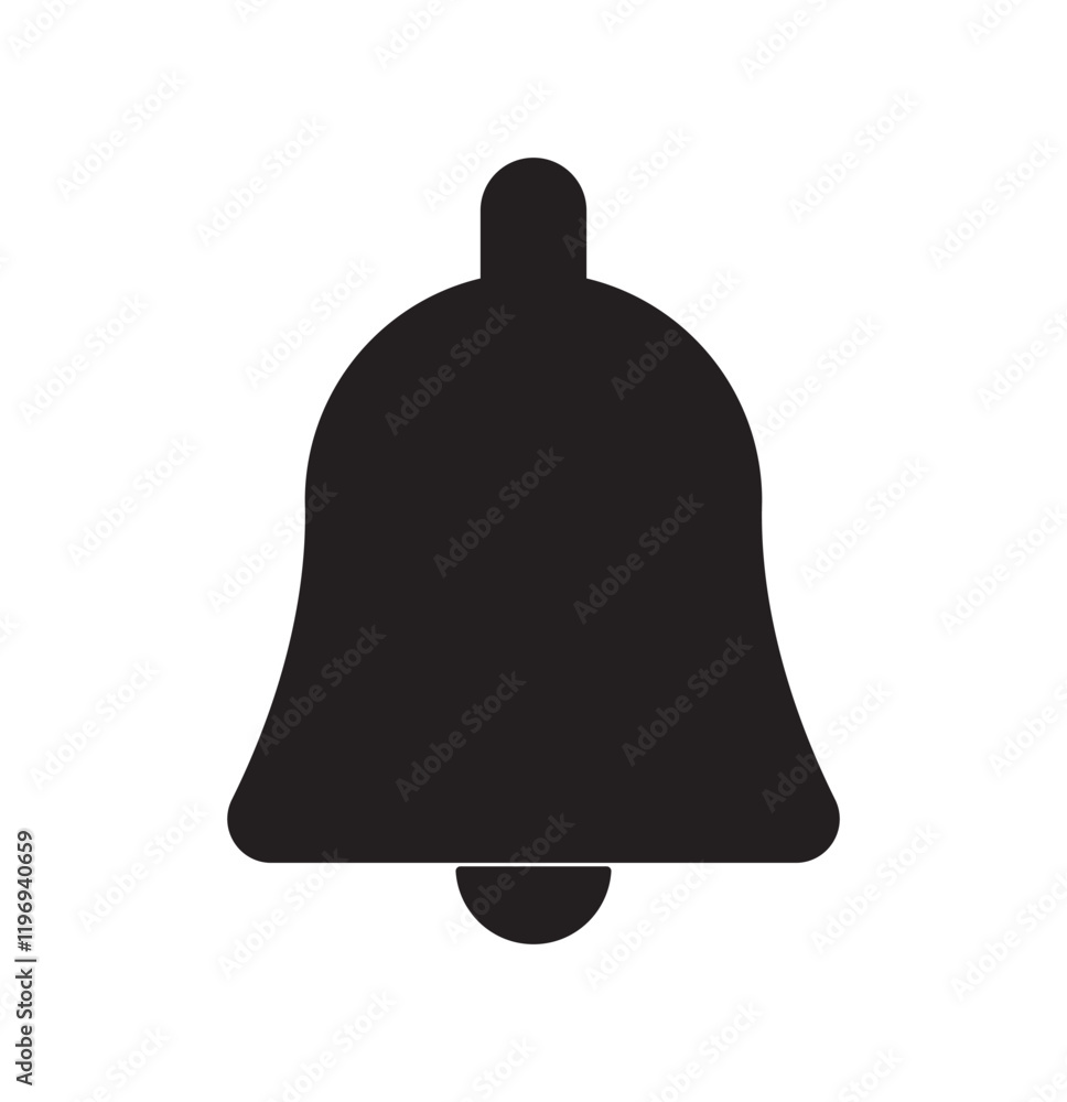 Poster notification bell icon. outline style. notification bell vector icon for web design isolated on whit