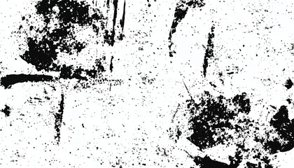Black and white Grunge background.  Abstract monochrome vector texture. Grunge Texture Vector Isolated on White Background. Background of cracks, scuffs, chips, stains, ink spots, lines. EPS10.