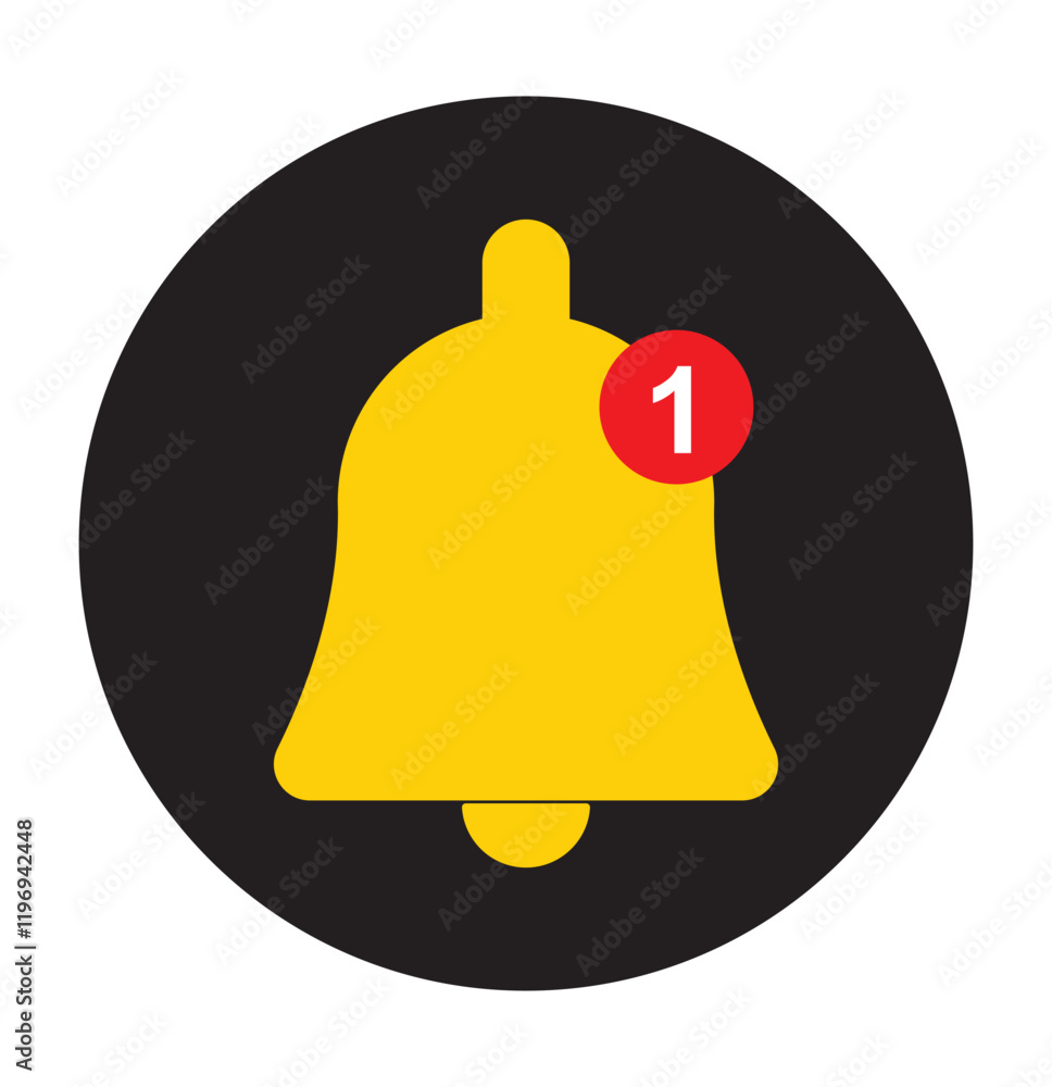 Poster notification bell icon. outline style. notification bell vector icon for web design isolated on whit
