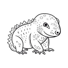 Coloring book for kids Gila vector.