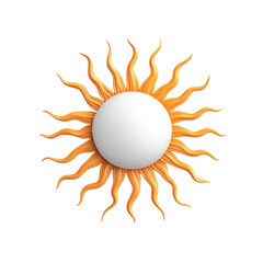 Stylized sun icon with wavy rays