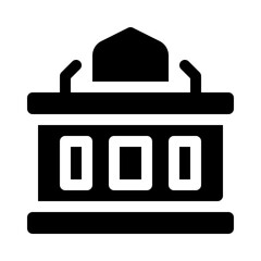 judge's bench glyph icon