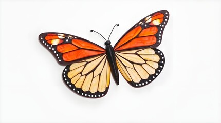 Fototapeta premium butterfly on a white background