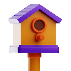 Colorful Cartoon Birdhouse for Garden Decor
