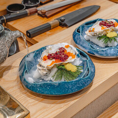 Luxury Oyster Dish with Caviar Topping
