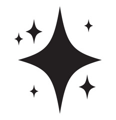 Set of original star sparkle shapes. Abstract shine effect vector sign. Retro futuristic bright vector icons collection. Glowing light effect, twinkle templates stars and bursts, shiny flash.