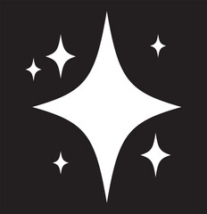 Set of original star sparkle shapes. Abstract shine effect vector sign. Retro futuristic bright vector icons collection. Glowing light effect, twinkle templates stars and bursts, shiny flash.