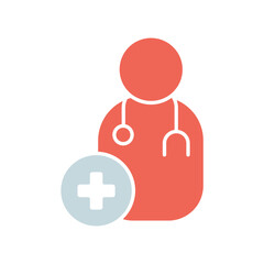 Icon a DOCTOR, isolated against a clean background.