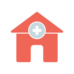 Icon a CLINIC, isolated against a clean background.
