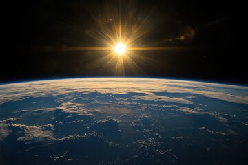 Planet Earth from space. Wallpaper, background, poster, banner