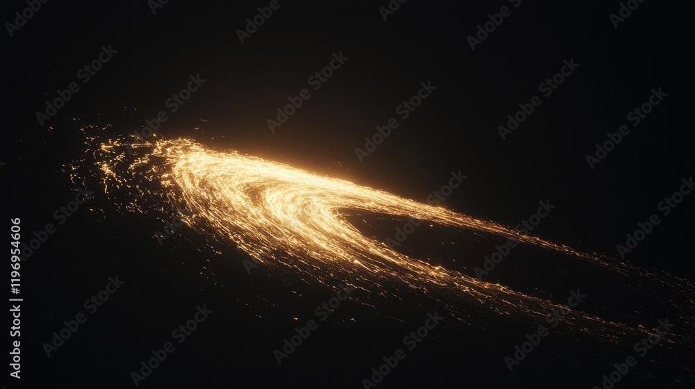 Poster dynamic plasma flow representation space digital art cosmic environment abstract view planetary magn