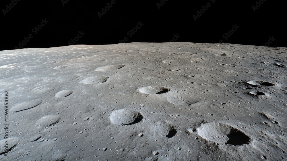 Aufkleber exploring mercury's cratered surface outer space realistic composite image celestial environment dra