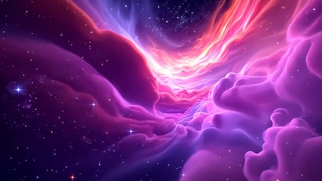 Fantastical cosmic journey through vibrant nebula unveiling majestic universe wonders