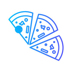 pizza slice gradient icon