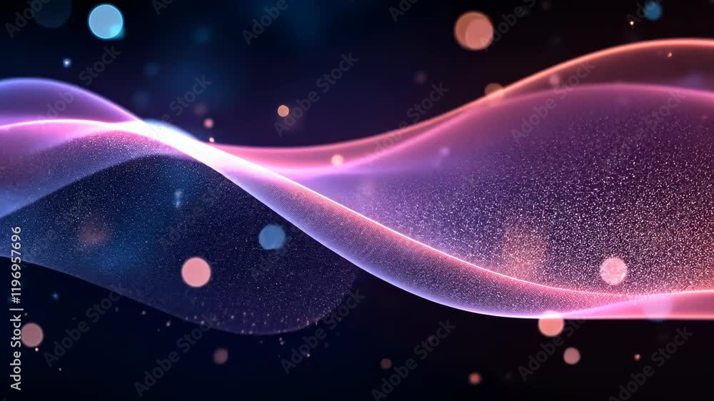 Poster mesmerizing flow of abstract light waves in dynamic motion