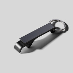 Crab bottle opener keychain mockup. 3D rendering