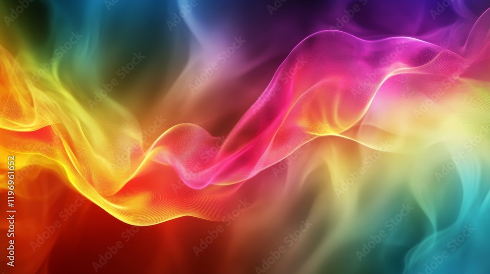 Aufkleber a colorful heartbeat graph flowing smoothly across a digital display, representing the life force an