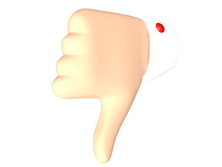 hand with finger unlike 3d