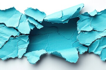 A detailed view of a piece of blue paper with no writing or graphics