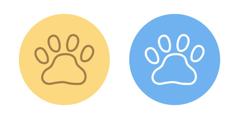 Dog Paw icon. Cat paw icon. Animal foot print. Vector illustration