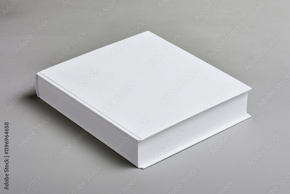Poster a simple white box sitting on a table, perfect for showcasing small items or as a prop in various se