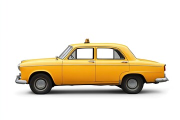 Taxi isolated on white background