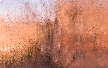 abstract background on wet glass