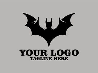 This bat vector illustration shows the silhouette of a bat flying in the dark night sky. The minimalist design with firm lines creates a mysterious and elegant impression. Perfect for rock band logos