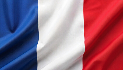 Obraz premium Close-up of French flag fabric textures, national pride