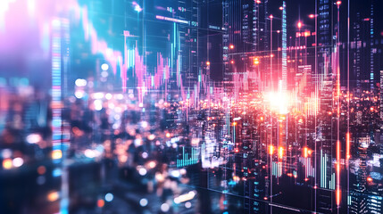 Fototapeta premium Dynamic 3D Concepts of Global Investing, Market Growth, and Business Innovation